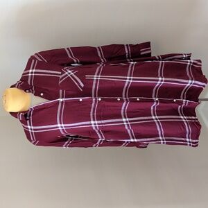 Old Navy Burgundy Striped Shirt